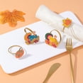 thumbnail image 3 of MasteelfCA 4pcs Turkey Maple Shaped Napkin Rings Thanksgiving Day Party Napkin Buckles, 3 of 6
