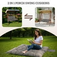 thumbnail image 4 of Outdoor Bench Cushion Matalde Swing Chair Cushion Waterproof Sun-Resistant with 8 Nonslip Ties, Deep Gray 120cm*100cm, 4 of 7