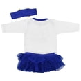 thumbnail image 2 of Unique Baby Girls 1st Hanukkah Layette Outfit Tutu Romper Headband (12 Months), 2 of 4
