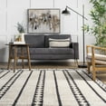 thumbnail image 5 of nuLOOM Caroline Tribal Stripe Soft Shag Fringe Area Rug, 5' 3" x 7' 6", Caroline Beige, 5 of 6