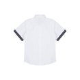 thumbnail image 4 of Runhomal Chemise à Manches Courtes pour Garçons Chemises Habillées Formelles Coupe Régulière Uniforme Scolaire Blouse Décontractée Blanche 130, 4 of 8