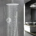 thumbnail image 3 of CoSoTower Dome shower system Shower head combination set wall mounted with 10 inch shower head and hand held shower head, brushed nickel finish, 3 of 7