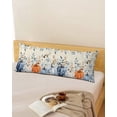 thumbnail image 2 of Orange Blue Pumpkins Fall Body Pillow Cover 20x54, Thanksgiving Vintage Eucalyptus Decorative Pillowcase with Zipper, Microfiber Pillow Protector, Soft Breathable Long Lumbar Pillowcases for Women, 2 of 9