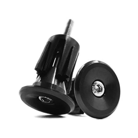 Yucurem 2x Aluminum Bicycle Bar End Plugs for Mountain Road Folding Bike (Black)