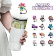 thumbnail image 1 of Gorra de paja de la serie periférica de la casa de muñecas del Anime Gabby, manga de silicona, se puede reutilizar, accesorios creativos para beber, 1 of 1