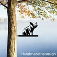 thumbnail image 4 of Handmadetneonsign Sitting Pig On Branch Metal Tree Stake, Pig Garden Tree Stake, Pig Metal Tree 68602, 4 of 4
