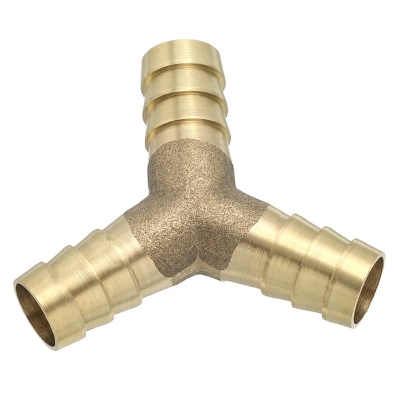 Uxcell 1/2" Brass Hose Barb Fitting, Y Type Barb Union Fittings Metals Splicer