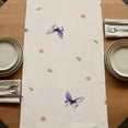 thumbnail image 5 of Table Runners 108 Inches Long Dress Scarves, Spring Gnomes Farmhouse Coffee/Dining/Kitchen Table Runner for Living Room, Vintage Botanical Blossom Rose Leaves 13x108 Inch, 5 of 9