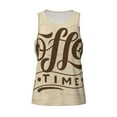 thumbnail image 4 of Fotbe Coffee Time (2) Pattern Men's Quick Dry Workout Tank Top Gym Muscle Tee Fitness Bodybuilding Sleeveless T Shirt Breathable Workout Shirt-Small, 4 of 9