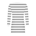 thumbnail image 6 of CYMMPU Summer Fall Plus Size Tunic Tops Vintage Square Neck Business Work Blouses Striped 3/4 Length Sleeve Basic Tees Shirts 2025 Clothes for Women Gray M, 6 of 7