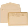 JAM Paper Wedding Invitation Set, Small, Gold Heart Set, Ivory Card with Ivory Envelope, 100/pack