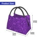 thumbnail image 2 of Easygdp Purple Glitter Bolsa de Almuerzo Insulada Reutilizable, Bolsa de Mano y Bandolera para Oficina, Trabajo, Viajes, 2 of 6