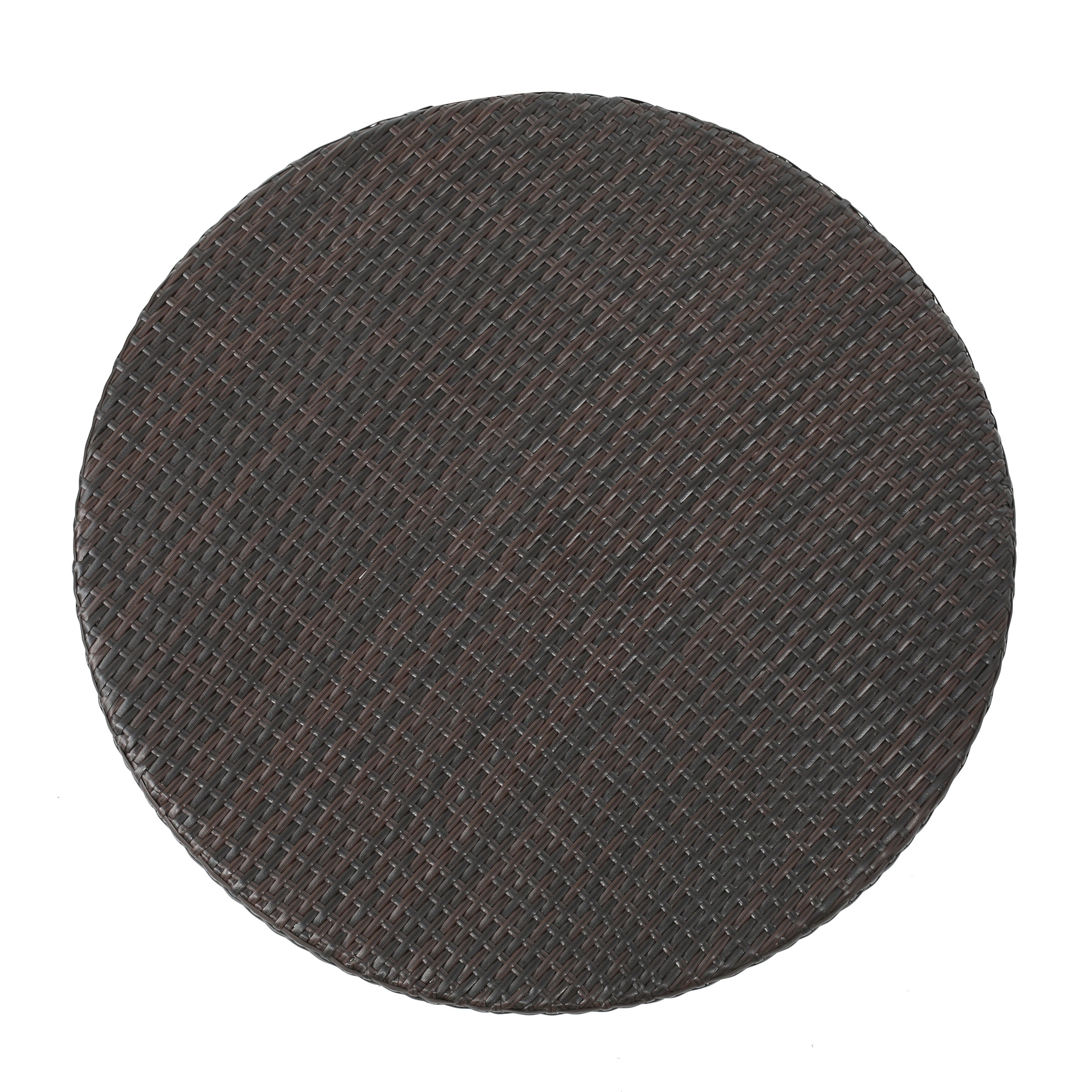 Jacob Outdoor 32.5 Inch Round Wicker Bar Table, Multibrown
