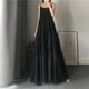 thumbnail image 5 of Vestido largo elegante para mujer, con tirantes finos, corte en A, para vacaciones, playa, sin mangas, estilo coreano, informal, de gran tamaño, 5 of 5