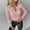 Pink, variant on Womens Sexy Tops ,Fashion Long Sleeve Solid Color Shirts Fitted Low Cut Tops Ribbed Zipper V Neck Cleavage Fall Shirts Blouses Khaki 8(L)