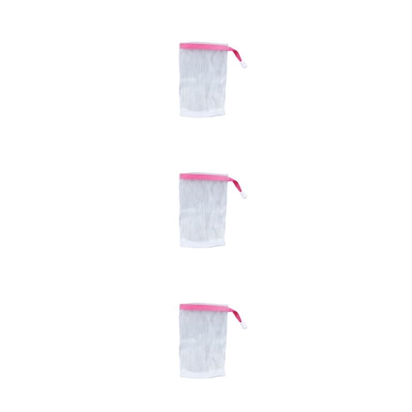 Wosthever Bolsas de jabón Limpiador facial Herramienta de limpieza de baño Bubble Net Body Wash Espuma hecha a mano Bolsa con cordón Type1 NO1