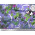 thumbnail image 2 of Soimoi Poly Georgette Fabric Orchid,Palm & Monstera Tropical Decor Fabric Printed Yard 52 Inch Wide, 2 of 3