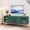 Green, variant on HLR 63" TV Stand for 75 Inch TV, Mid Century Entertainment Center with Storage, Fluted Glass Doors, Green