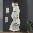 thumbnail image 5 of Tribesigns Corner Shelf, Modern 5-Tier Corner Bookshelf, Stylish Corner Bookcase Plant Stand (White), 5 of 8