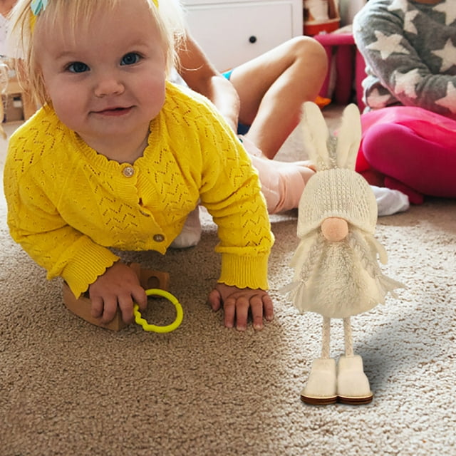 Bonito adorno de muñeca sin rostro | Regalo para el festival de la niña ángel | Figura decorativa de resina con orejas de pie para el hogar, la oficina o el coche