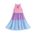 thumbnail image 5 of Girl's Dresses Sleeveless Tiered Swing A-Line Cute Midi Casual Sundress, 5 of 6
