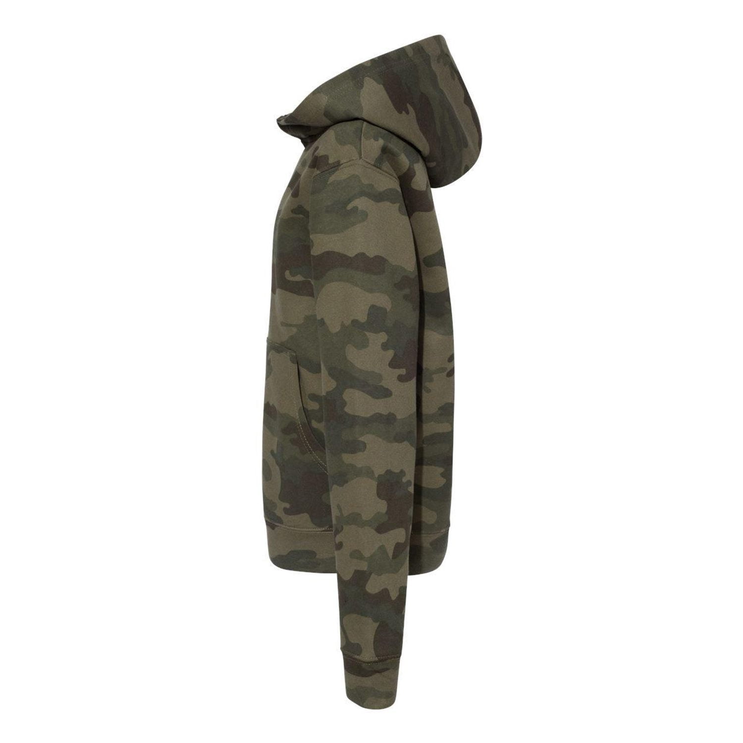 Independent Trading Co. Youth Midweight Hooded Sweatshirt SS4001Y Forest Camo L
