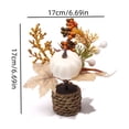 thumbnail image 3 of Hometravel Thanksgiving Mini Potted Maple Leaf Pumpkin, Artificial Fall Greenery Desktop Decor, Simulation Plant for Indoor Shelf Window Display, 3 of 7