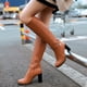 thumbnail image 1 of Zapatos de mujer Cremallera lateral Color sólido Hebilla de cinturón Tacones altos Moda resistente al desgaste Clásico Botas de cuero hasta la rodilla Wmkox8yii hfjk2285, 1 of 6