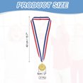 thumbnail image 2 of Uxcell Award Metal, Winner Award Medals Prize with Neck Ribbon Red White Blue Gold, 2 of 7