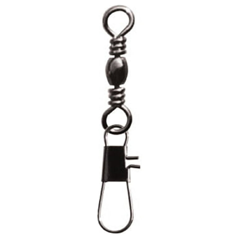 Eagle Claw Barrel Swivel with Interlock Snap, Black, Size 3, 12 Pack