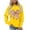 Yellow, variant on Avrnliq Bow Heart Graphic Oversized Crewneck Sweatshirt for Women, Orange Relaxed Fit Casual Sweet Daily Wear,Size XS