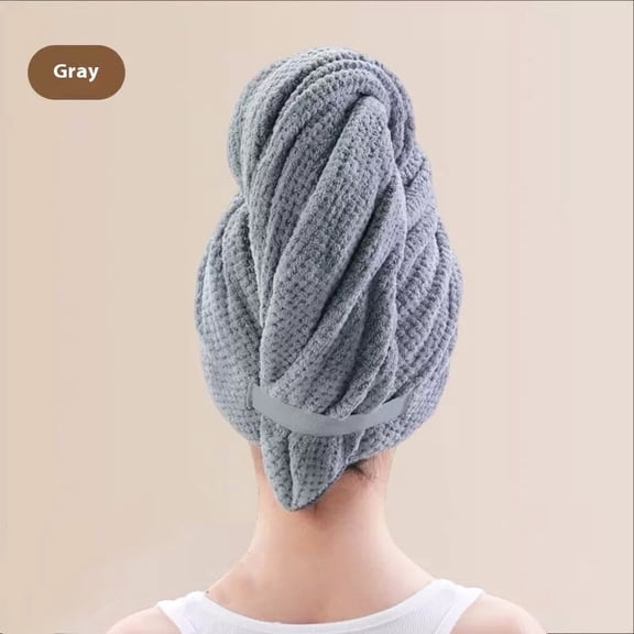 Large Hair Towel Wrap for Women, Soft Microfiber Hair Towel for Curly Hair, Fast Drying Hair Turbans with Elastic,Hair Drying Towel Wrap for Hair Care Anti Frizz