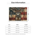 thumbnail image 5 of Rateoe American Flag Deer Art Pattern Flannel Throw Blanket, Ultra-soft Blanket for Bed, Couch, Car, Hypoallergenic Anti-pilling blanket-50"x40"(Horizontal), 5 of 6