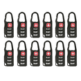 thumbnail image 1 of 12pzs Candado Con Clave  Bloosom Swiss Para Maletas Mochilas Equipaje Negro, 1 of 5