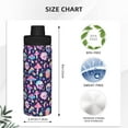 thumbnail image 3 of Uemuo mushroom colorful Skull star 18OZ Insulated Kettle, Sports Water Bottle, Stainless Steel Kettle, Vacuum Insulated Flask, Flip Lid Travel Mug, 3 of 7