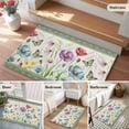 thumbnail image 5 of Spring Flowers Entryway Rug 2'x3'&nbsp; Non Slip Front Door Mats, Retro Boho Botanical Florals Butterfly Entrance Rugs Indoor Outdoor Carpet, Washable Floor Mats Small Area Rug for Bedroom Kitchen, 5 of 8