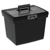 Storex Nesting Portable File Box - Media Size Supported: Letter - Latch Lock Closure - Black, Gray - For File Folder, Letter, Document, File, Box File - Recycled - 1 Each (61522b04c)