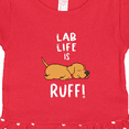thumbnail image 3 of Inktastic Lab Life is Ruff! Yellow Labrador Girls Toddler Dress, 3 of 4