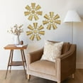 thumbnail image 5 of 12" Wall Décor Pack of 3 Metal Gold Windmill Radial Plate Wall Art Modern Accent Hanging Wall Decorations For Home Office Living Room Wall Sculptures, 5 of 6