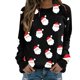 thumbnail image 1 of Gibobby Sudadera Navidad mujer Blusa de sudadera estampada con cuello redondo y manga larga para entrenamiento diario en casa y al libre para mujer(Negro,M), 1 of 4