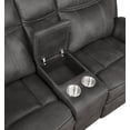thumbnail image 3 of Lawrence Upholstered Padded Arm Reclining Loveseat Charcoal, 3 of 6