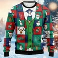 thumbnail image 3 of Telankuip Christmas Sweatshirts for Men Funny 3D Suit Printed Crew Neck Sweat Shirt Trendy Long Sleeve Outdoor Xmas Holiday Pullover Winter Tops 2025 Fashion Outfits Green1 XL, 3 of 3