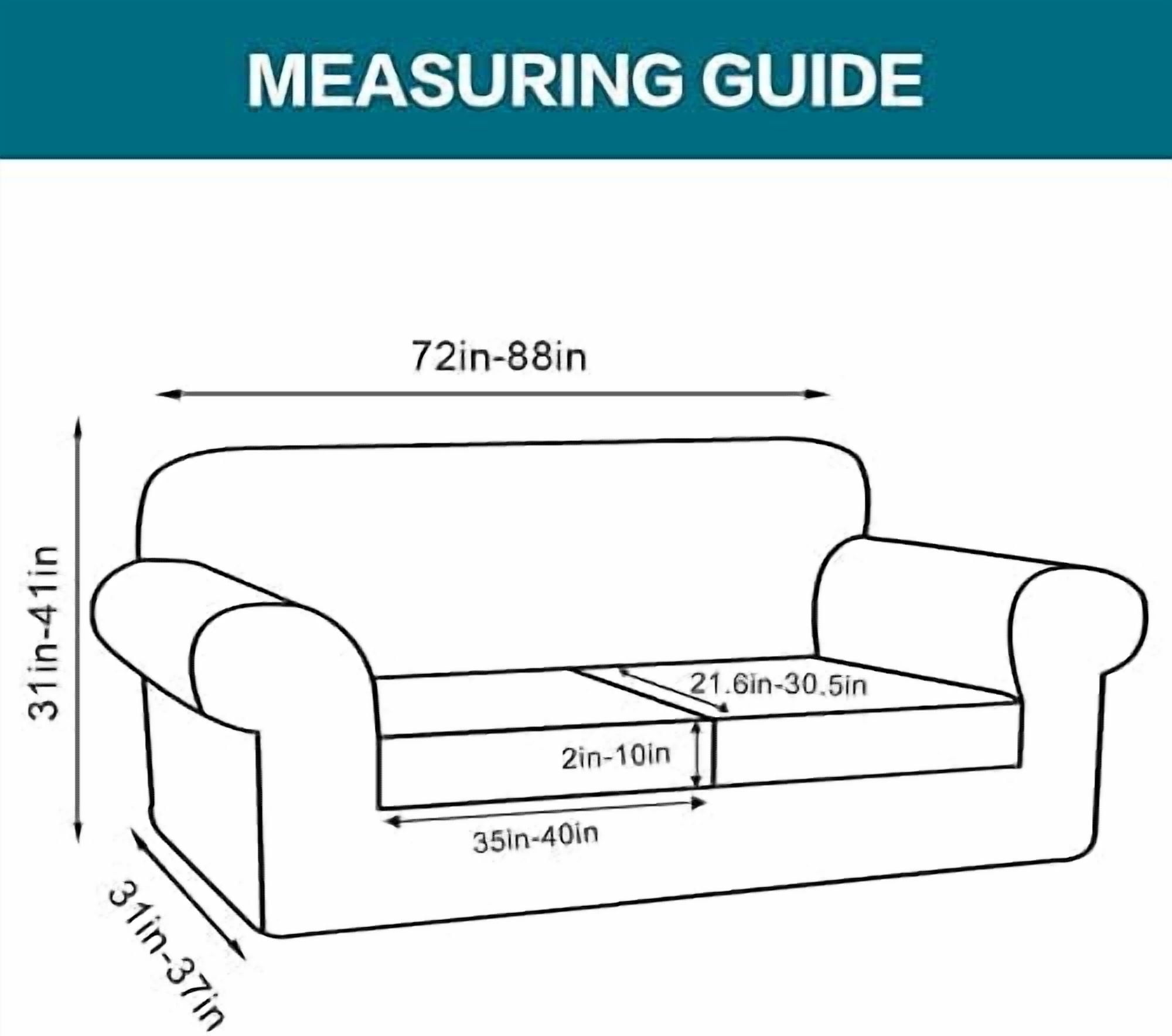 3 Piece Sofa Covers for 2 Cushion Couch Sofa Slipcover Soft Couch Cover for Dogs-Washable Sofa Furniture Covers with 2 Individual Cushion Covers, Feature Fabric (2 Cushion Sofa,Island Fossi)