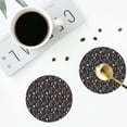 thumbnail image 4 of Lsque Mushroom Pattern 4" Drink Coasters Set of 4, PVC Leather Absorbent Coasters, Table Coaster Set Decorative Coffee Cup Coasters Housewarming Gift -Round Shape, 4 of 6