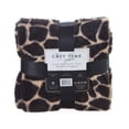 thumbnail image 5 of Cozy Tyme Nasir 100% Polyester Faux Fur Throw - Printed Rabbit Fur 50"x 60" Giraffe, 5 of 11