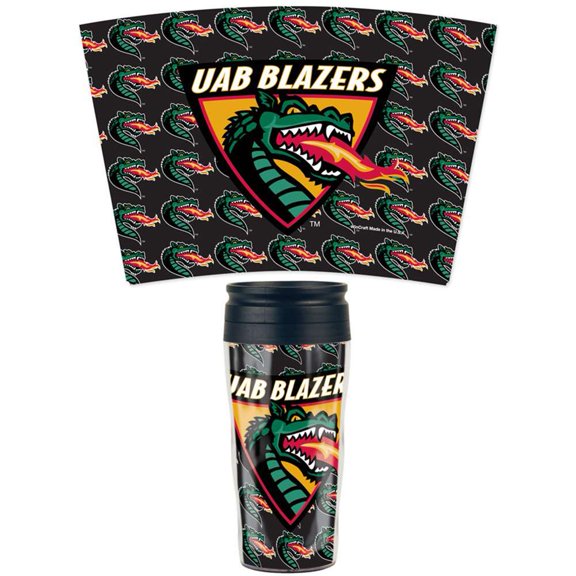 Alabama Birmingham Blazers 16oz Plastic Travel Mug