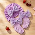 thumbnail image 6 of Miaouyo Newborn Hat and Socks Set, Sequined Bow Soft Casual Baby Girl Accessories, 6 of 7