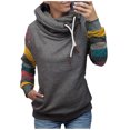 thumbnail image 1 of Blusa con capucha y manga larga con cuello alto y estampado para mujer Fridja  fksj4291, 1 of 5