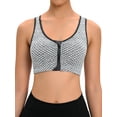 thumbnail image 5 of DODOING Women's Front Zipper Closure Sports Bra Removable Cups High Support Workout Sports Bra, 5 of 8