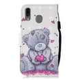 thumbnail image 3 of Samsung Galaxy A20 Case, Galaxy A30 Case, Dteck Lightweight Pattern PU Leather Flip Stand Wristlet Case Cover with Card Slots For Samsung Galaxy A20 / A30, Love Bear, 3 of 8